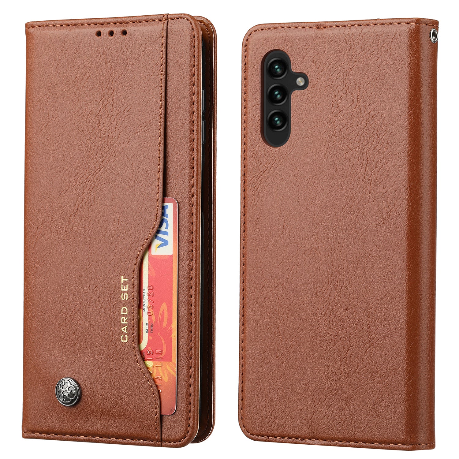 For Samsung Galaxy A14 5G Outer Card Slot PU Leather Case Magnetic Auto-absorbed Wallet Stand Phone Cover For Samsung Galaxy A14 5G Outer Card Slot PU Leather Case Magnetic Auto-absorbed Wallet Stand Phone Cover